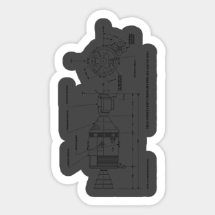 Apollo Module black Sticker